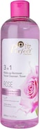 Perfect 3-in-1 Makeup Remover, Facial Cleanser &amp; Toner with Rose Extract 480ml   Gentle Hydrating Face Wash for All Skin Types   Removes Makeup, Cleanses &amp; Balances Skin