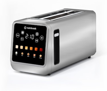 Nutricook 4 Slice Smart Toaster, 1450W, Stainless Steel, NC-TS401, 2 Years Warranty (With Touch Screen, All In One, Reheat, Defrost &amp; Favorite Button)
