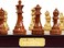 HARLEY FITNESS WOODEN CHESS BOARD WITH HIGH POLYMER WEIGHTED CHESS PIECES SET