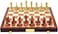 HARLEY FITNESS WOODEN CHESS BOARD WITH HIGH POLYMER WEIGHTED CHESS PIECES SET
