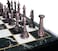 Harley Fitness - Historic Antique Wooden Chess Board - Vintage Design with Intricate Detailing in Silver and Copper - Folding Chessboard &ndash; Ideal for Beginners and Professional Players