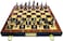 Harley Fitness - Historic Antique Wooden Chess Board with Dragon-themed Chess Pieces - Golden and Copper Detailing - Vintage Collectible - Folding Chessboard &ndash; for Beginners and Professional Players