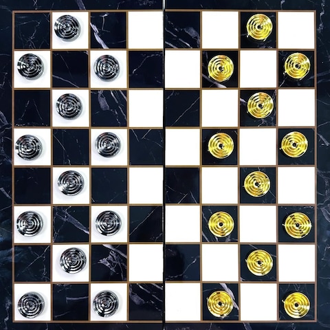 Harley Fitness - Black and Gold Wooden Chess Sets - Chess &amp; Checkers Board Game Chess Board - with 2 Extra Queens - Elegant Vintage Design - Folding Chessboard &ndash; Sets for Adults &amp; Kids