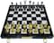 Harley Fitness - Black and Gold Wooden Chess Sets - Chess &amp; Checkers Board Game Chess Board - with 2 Extra Queens - Elegant Vintage Design - Folding Chessboard &ndash; Sets for Adults &amp; Kids