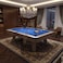 Harley Fitness Vertex 9FT Professional Solid Wood Pool Table with 25mm Slate Top, K55 Rubber Cushion, and Blue Felt   Premium Rubberwood Billiard Table for Home, Club &amp; Commercial Use