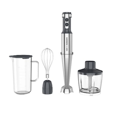 CARRERA CRR453 Hand Blender 1000W, 4-in-1 Stick Blender and Grinder, Stainless Steel &amp; Powerfull Copper DC Motor, Turbo &amp; LED Display, Perfect for Blending, Grinder &amp; Smoothies, 2 Years Warranty