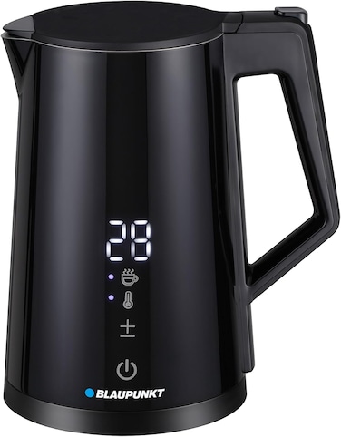 Blaupunkt Cordless Digital Kettle 2200W - 1.7L, LED Temp Display, 5 Preset Temperature Settings, 304 Stainless Steel Inner Body, Cool Touch Double Wall, Auto Shut-Off &amp; Boil Dry Protection - BKD522