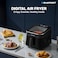 Blaupunkt Digital Air Fryer 1700W - Skylight Top Window, 6.5L Basket, 12 Preset Menus, LED Display, Rapid Air Circulation, Bladeless Fan, Cool-Touch Design, Easy to Clean, 2-Year Warranty - KAW717