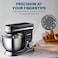 Blaupunkt Stand Mixer 1000W - 6-Speed with Pulse, 5L Stainless Steel Bowl, Dough Hook, Beater, Whisk, Metal Gear, Planetary Mixing, Splash Guard, Tilt Head, 2-Year Warranty - PMS510