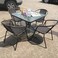 Vital Garden Dining Set 5 Piece Outdoor Furniture Patio Dining Table and Chair Balcony Dinner Table Dinner Chair Poly Rattan Anthracite &amp; Grey