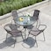 Vital Garden Dining Set 5 Piece Outdoor Furniture Patio Dining Table and Chair Balcony Dinner Table Dinner Chair Poly Rattan Anthracite &amp; Grey