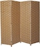 Vital 4-Panel Room Dividers and Folding Privacy Screens Partition Walls for Bedroom Rattan Screen Divider Portable Freestanding Privacy Wall (A5)