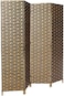 Vital 4-Panel Room Dividers and Folding Privacy Screens Partition Walls for Bedroom Rattan Screen Divider Portable Freestanding Privacy Wall (A6)