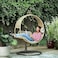 VITAL Patio Swings Egg Chair Wicker Rattan Swing Seat Furniture Outdoor Patio Swing Chair With Bed Design for Patio, Balcony, Garden, indoor and Outdoor Furniture 107 x 75 x 210 cm