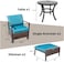5 Pieces Patio Furniture Set Outdoor Patio Conversation Bistro Set Modern Chairs with Coffee Table for Home and Balcony Patio Outdoor Furniture Conversation Sets with Porch Chairs and Glass