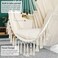 VITAL Travel Canvas Hammock Garden Sports Dormitory Bedroom Hanging Chair Outdoor Swing Hanging Rope Hammock Chair Swing Seat Best for Indoor Outdoor Hanging Rope Swing Seat Chair Beige