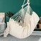 VITAL Travel Canvas Hammock Garden Sports Dormitory Bedroom Hanging Chair Outdoor Swing Hanging Rope Hammock Chair Swing Seat Best for Indoor Outdoor Hanging Rope Swing Seat Chair Beige
