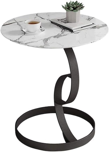 VITA Side End Table, Lightweight Portable Nordic Coffee Table, Easy to Assemble, for Small Space - Living Room Bedroom Balcony VI-CT-22