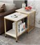 Vital Set of 2 Nesting Coffee Table With Metal Frame Coffee/Side/Center Tables Living Room, Modern Cube End Tables Living Room Accent Storage Shelf