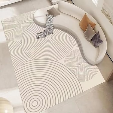 Vital Area Rugs Soft Modern Rug Carpet Geometric Stripe Rug Non Slip Modern Carpet, Abstract Printed Floor Rugs for Home Decorative, Soft &amp; Non-Slip &amp; Washable Indoor Mat (K-290, 160 x 230 cm)