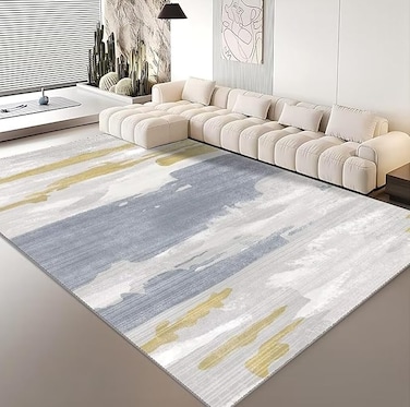 Vital Area Rugs Soft Modern Rug Carpet Geometric Stripe Rug Non Slip Modern Carpet, Abstract Printed Floor Rugs for Home Decorative, Soft &amp; Non-Slip &amp; Washable Indoor Mat (K-241, 160 x 230 cm)