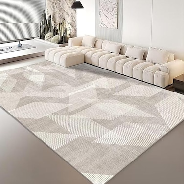Vital Area Rugs Soft Modern Rug Carpet Geometric Stripe Rug Non Slip Modern Carpet, Abstract Printed Floor Rugs for Home Decorative, Soft &amp; Non-Slip &amp; Washable Indoor Mat (K-318, 200 x 300 cm)