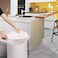 10 Gallon (54X60CM) Trash Bags Roll Of 30PCS, Leak Resistant Kitchen &amp; Office Waste Liners,  Plastic Trash Can Liners for Home, Commercial &amp; Outdoor Use" White