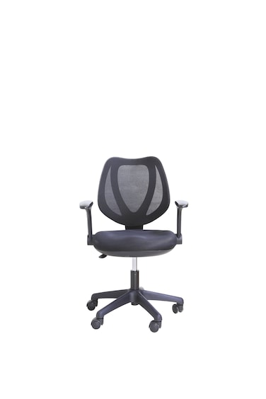 كرسي مكتب مريح من Arfan مع دعم قطني، دوران 360 درجة، ارتفاع قابل للتعديل، وسادة أكثر سمكًا، وعجلات ناعمة - كرسي مكتب مريح وبأسعار معقولة للمنزل أو المكتب - أسود