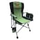 Foldable Camping Chair with Ergonomic High Back, Cup Holder, Adjustable Feet, and Storage Bag &ndash; Heavy-Duty Portable Outdoor Chair for Camping, Beach, Fishing, and Picnics - Green/Black