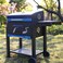 XXL Charcoal BBQ Grill with Adjustable Grate, Built-in Thermometer, and Side Shelves &ndash; Large Capacity for 8-10 People - Black Color
