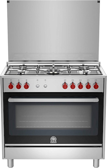 Lagermania 90 X 60 Cm, 5 Burners Gas Cooker, Stainless Steel Finish - Ris95c31dx

