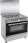 Crown Tech Oven With 5 Gas Cooker, Silver- Ct8060cl