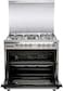Crown Tech Oven With 5 Gas Cooker, Silver- Ct8060cl