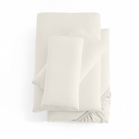 BAMBOO FLAT SHEET CREAM COLOUR 300TC (200x280cm)
