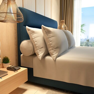 BAMBOO FLAT SHEET GREY COLOUR 300TC (290x280cm)