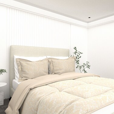 Zahra Beige Comforter - 3pc Set (230x220cm)
