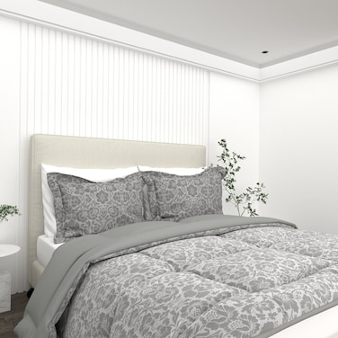 Zahra Grey Comforter - 3pc Set (260x220cm)