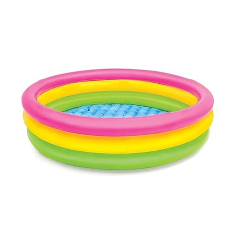 HEXAR&reg; Round Inflatable Swimming Pool Kiddie Pool Blow Up Swimming Pool for Kids Toddler Bathing Tub Portable &amp; Foldable (114x25 CM)
