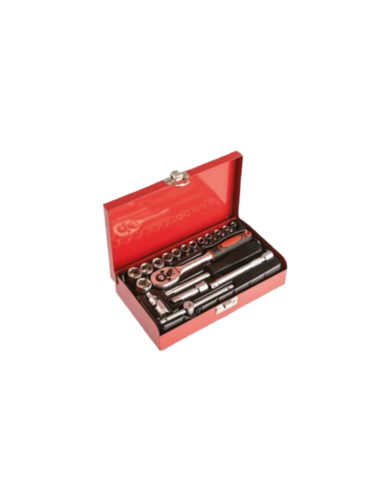 CLARKE SS4-14C SOCKET SET 4MM - 14MM 1/4&quot; DRV (19PC)