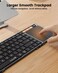 ProtoArc Foldable Keyboard with Touchpad, XK01 TP Folding Portable Keyboard, Full Size Keys, Large Trackpad Bluetooth Travel Keyboards for iPad Laptop PC Tablets - Black Gray