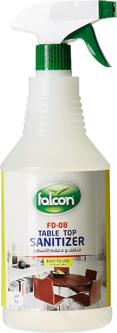 Falcon FD-08 Table Top Sanitizer Spray - 1L   All-Purpose Surface Cleaner &amp; Disinfectant for Kitchen