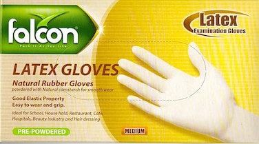 Falcon Latex Gloves With Powder (S) - 1000 Pc