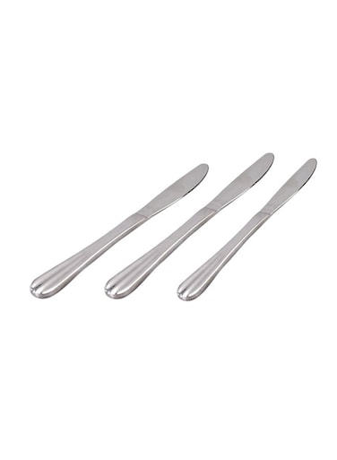3-Piece Table Knife Set – Silver, Standard Size