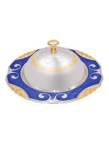 2-Piece Medium Serving Dish Set - Silver, Gold & Blue