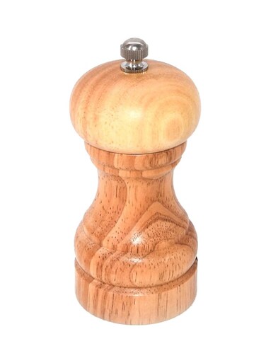 Wooden Pepper Mill Brown &ndash; 4.5 Inch Manual Spice Grinder