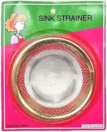 Stainless Steel Sink Strainer 11cm – Gold/White, Durable & Stylish