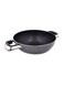 Wok with 2 Ear Handles 24 cm &ndash; Black Non-Stick Cooking Pan