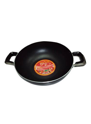 Wok Pan with Handle – Black, 22 cm