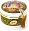 LTR Round Jewelry Box &ndash; Gold/White Organizer for Accessories, Travel &amp; Gifting