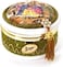 LTR Round Jewelry Box &ndash; Gold/White Organizer for Accessories, Travel &amp; Gifting